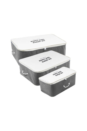 Set of 6 Storage Bag Organizer Under Cabinet Storage Box Organizer Bag Set (XL LM) Gray-white - Swordslife