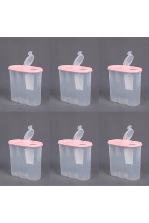 Set of 6 Large Size Leakproof Double Lid
