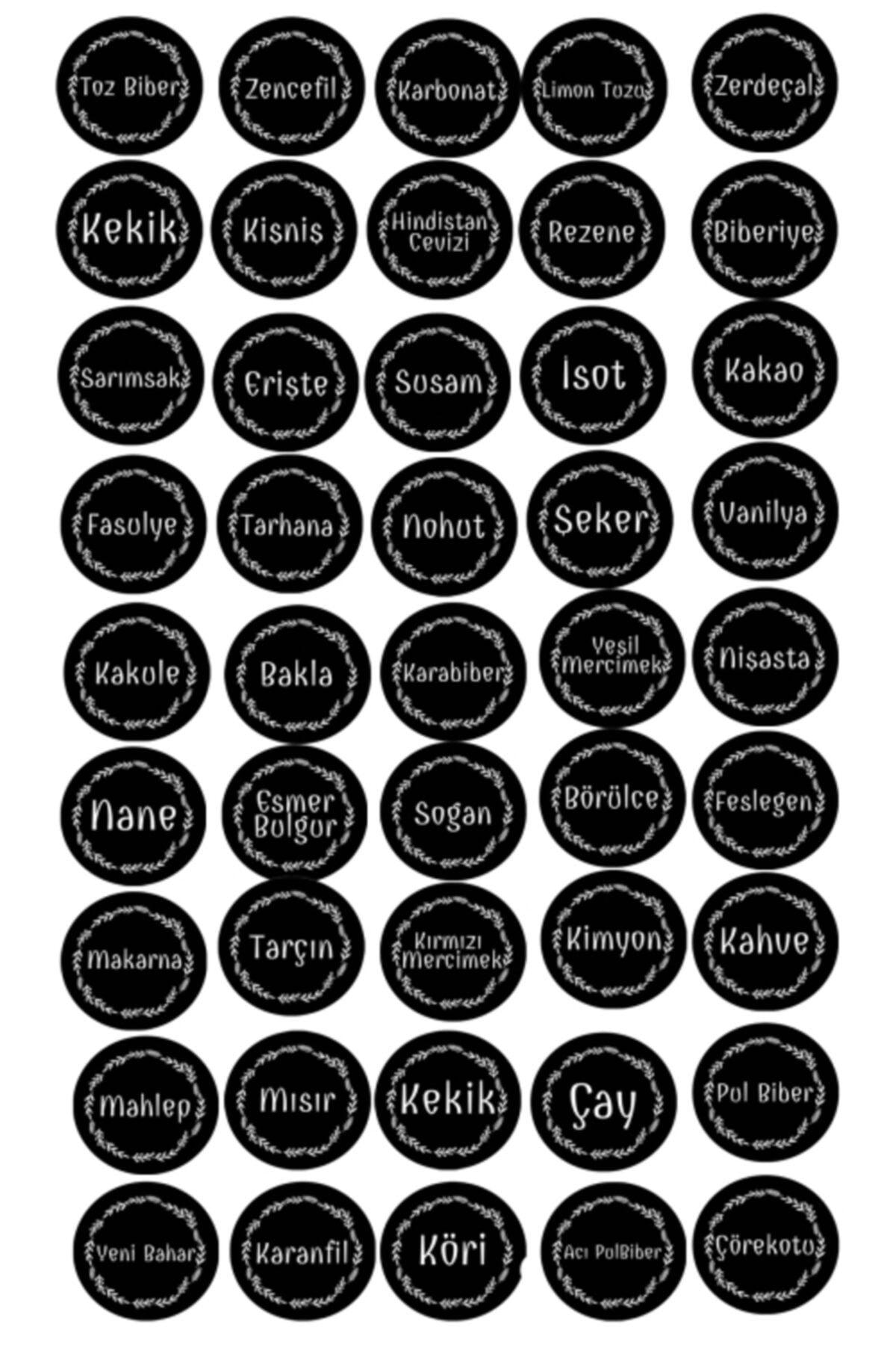60 Kinds of Kitchen Jar Spice Sticker