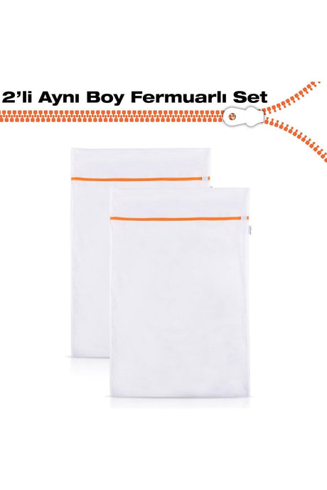60*90 2 Pcs Large Size Laundry Washing Net Bag Washing Net Bag Colorful Zipper - Swordslife