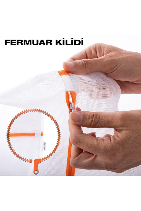 60*90 2 Pcs Large Size Laundry Washing Net Bag Washing Net Bag Colorful Zipper - Swordslife