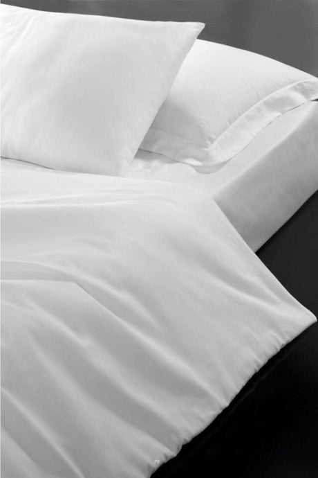 62 Wire 100% Organic Cotton White Elastic Bed Sheet Double Luxury Series Hotel Type - Swordslife