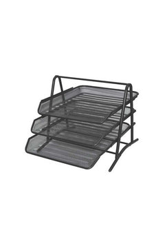 3-tier metal document rack for organizing files and paperwork