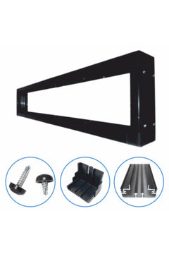 LED Signage Profile Frame - 64x32 cm Double-Sided Aluminum Case with Mounting Accessories