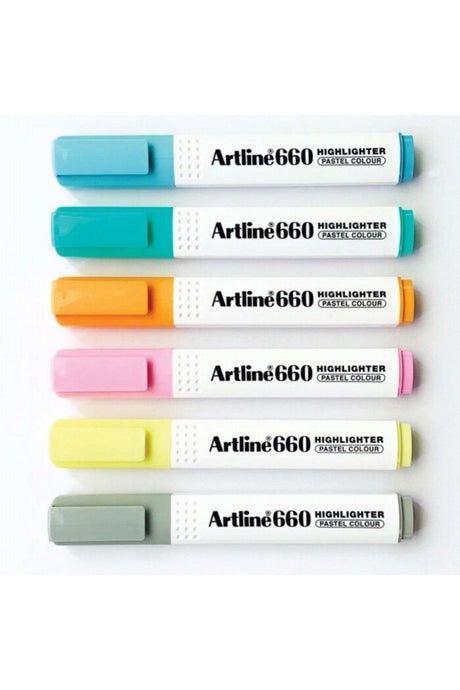 660 Pastel Series Set of 6 Highlighters