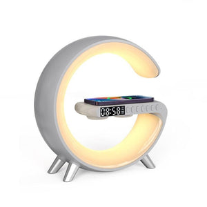 Intelligent Atmosphere Lamp Bluetooth Speaker Wireless Charger Bedside Lamp Sunrise Wake-up Lamp Polar Lamp Alarm Clock - Swordslife