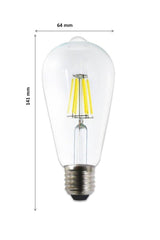 6w Filament Rustic Led Bulb Yellow Light E27