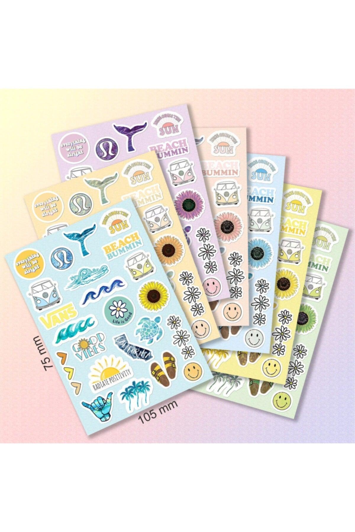 7 Pages Colorful Sticker Set - 175 Pieces