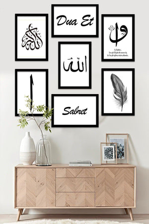 7 Piece Frame View Mdf Table Set - Swordslife