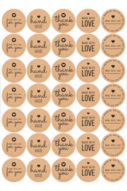 70 Thank You-hand Made Labels