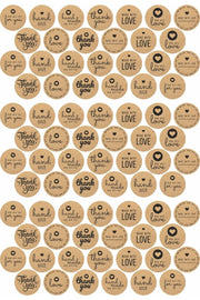 78 Thank You-hand Made Labels