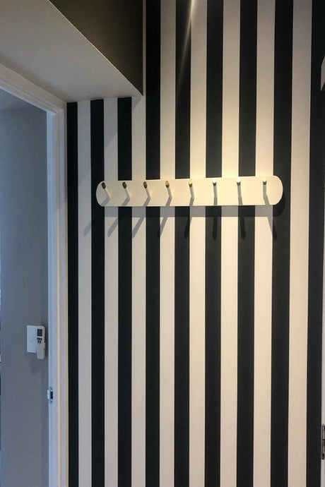 7950 Thick Striped Black and White Wallpaper (5 M²) - Swordslife