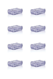 8 Pack Navy Blue Transparent Women's Shoe Box Premium - Swordslife