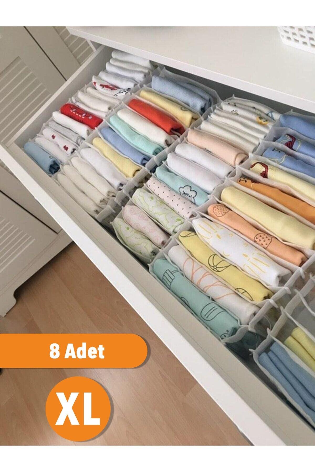 8 Pieces - Xlarge Drawer Organizer with 8 Compartments 31 X 36 X 12 - Swordslife