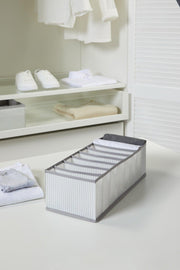 8 Compartment Gray Lined Drawer Organizer