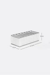8 Compartment Gray Lined Drawer Organizer