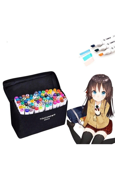 80 Colors Double Sided Marker Bag Set +