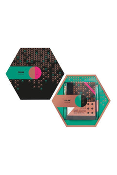 Copper hexagonal gift set in a compact box
