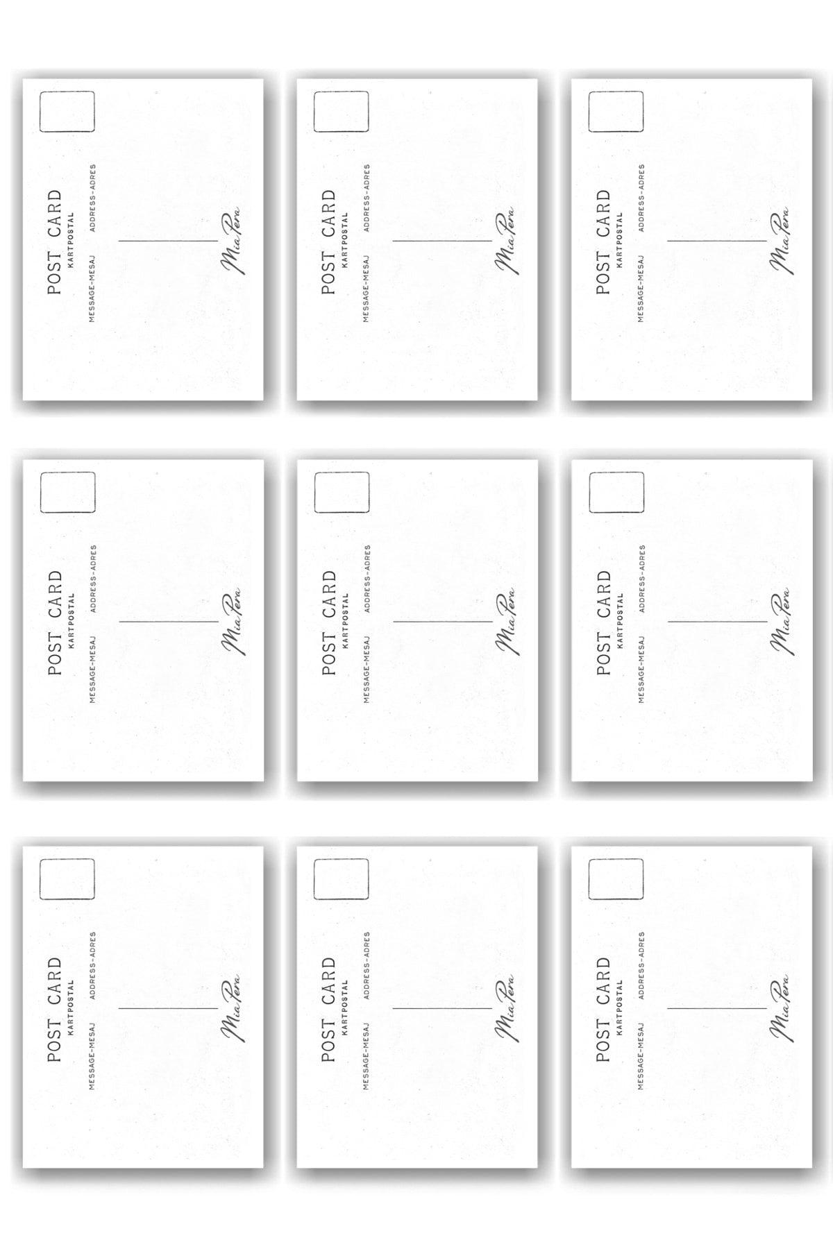 Set of 9 Glittery Christmas Postcards New Year 9