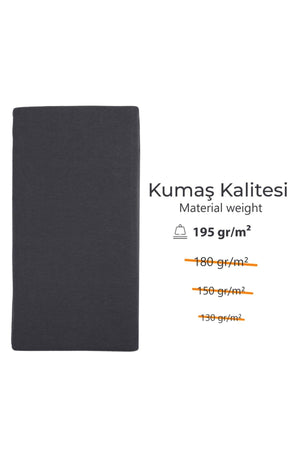 90x200 35 cm Height Elastic Luxury Combed Cotton Linen Anthracite Luxury Fitted Sheet Cotton - Swordslife