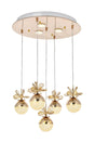 9178-4+1+3R Yellow Powerled 5 Li Chandelier - Swordslife