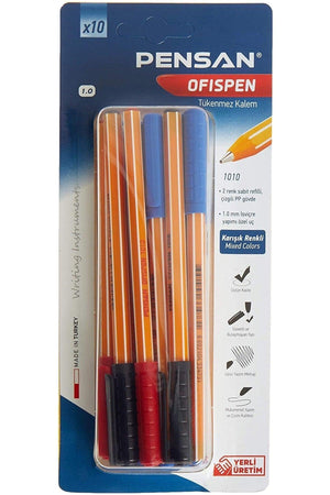 Ofispen 1010 Ballpoint Pen Mixed 10 Pcs. Tk.k