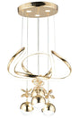 A Modern 3 Color Led Design Pendant Lamp Gold Yellow Chandelier - Swordslife