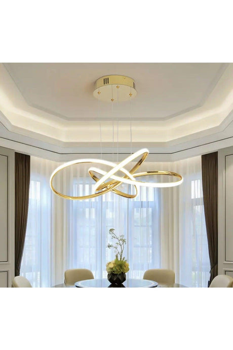 A Modern Pendant Lamp Power Led Chandelier Concept Product Gold Yellow Led Chandelier - Swordslife