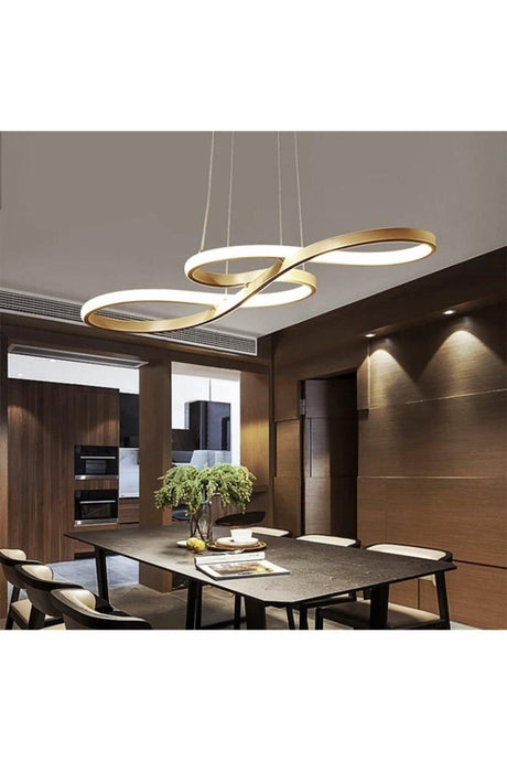 A+ Modern Pendant Lamp Power Led Chandelier Gold Yellow Led Chandelier - Swordslife