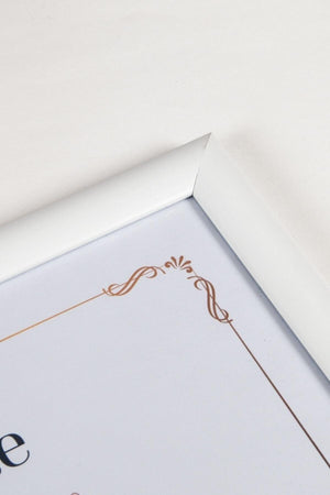 A4 Frame White Unbreakable Pvc Glass 21x30 For Certificate Diploma Document Photo 002 - Swordslife