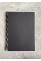 A4 Square Spiral Notebook (black cover)