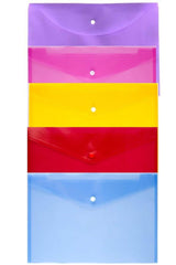 A4 Color Transparent Snap Snap Envelope File 5 pcs