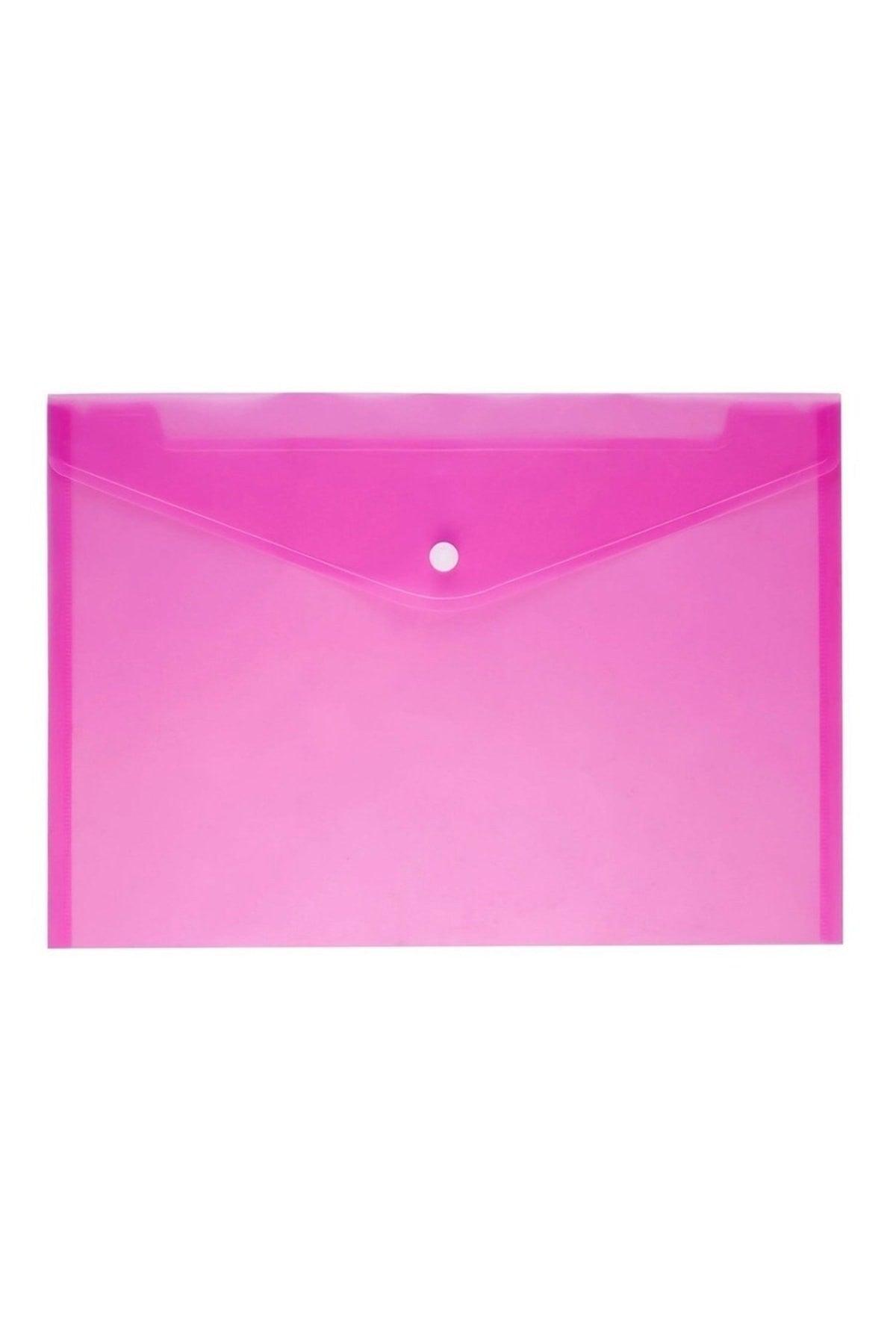 A4 Color Transparent Snap Snap Envelope File 5 pcs
