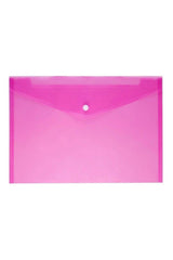A4 Color Transparent Snap Snap Envelope File 5 pcs