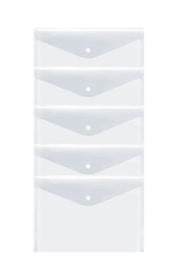 A4 Transparent Snap Snap Envelope File 5 pcs