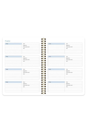 A5 Spiral Academic Agenda - Blue