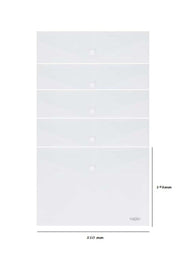 A5 Transparent Snap Snap Envelope File 5 pcs