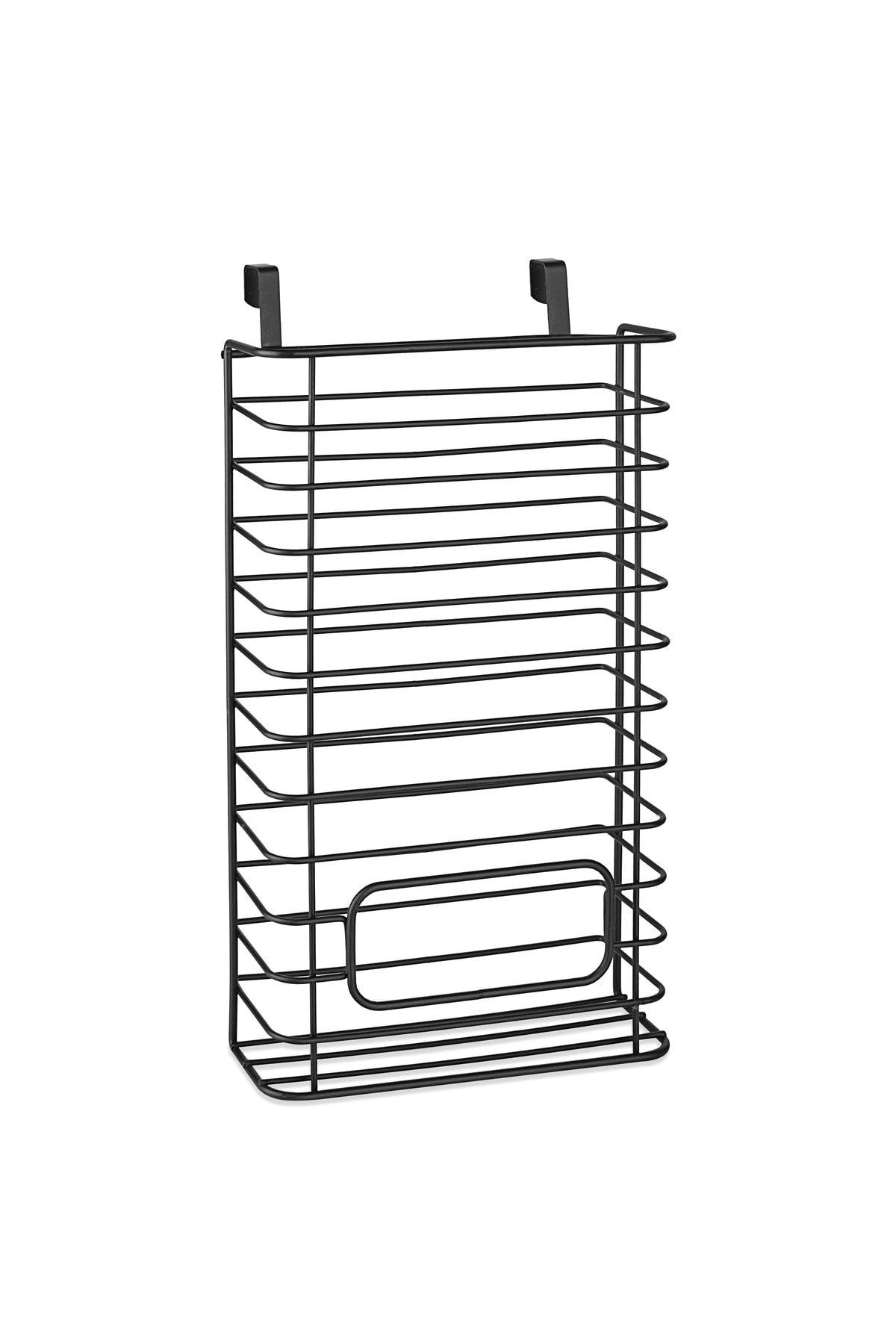 Hanging Bag Holder for Cabinet Door - Black