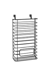 Hanging Bag Holder for Cabinet Door - Black