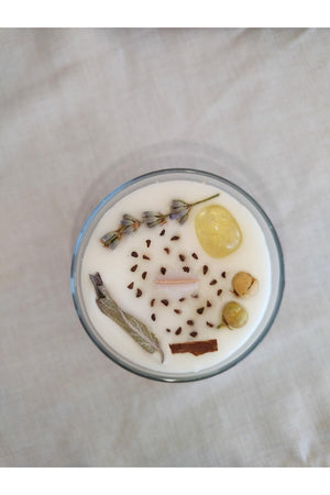 Abundance Abundance Money Candle Number Sequences With Citrine Stone And Abundance Fragrances Meditation Candle Vegan - Swordslife