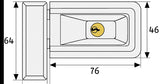 ABUS / Window lock / 3030 / brown / GL AL 0145 - Swordslife