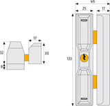 ABUS / Window lock / DF88 / brown / GL AL0145 - Swordslife