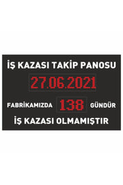 Accident Free Workday Board Counter 70x110cm