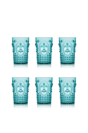Acrylic Aquamarine 6 Pcs Short Glass & Water Soft Drink Coffee Side Glass 400 ml (Not Glass) - Swordslife