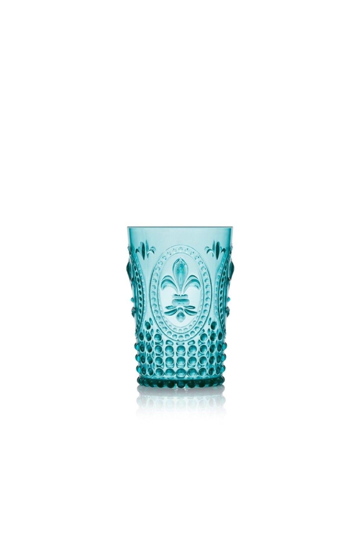 Acrylic Aquamarine 6 Pcs Short Glass & Water Soft Drink Coffee Side Glass 400 ml (Not Glass) - Swordslife