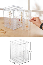 Acrylic Jewelry Organizer Stand With Drawer - Necklace Earring Bracelet Organizer Storage Box - Swordslife