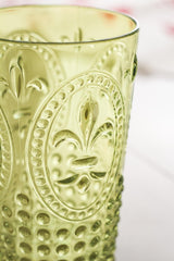 Acrylic Green 6 Pcs Short Glass & Water Soft Drink Coffee Side Glass 400 ml (not glass) - Swordslife