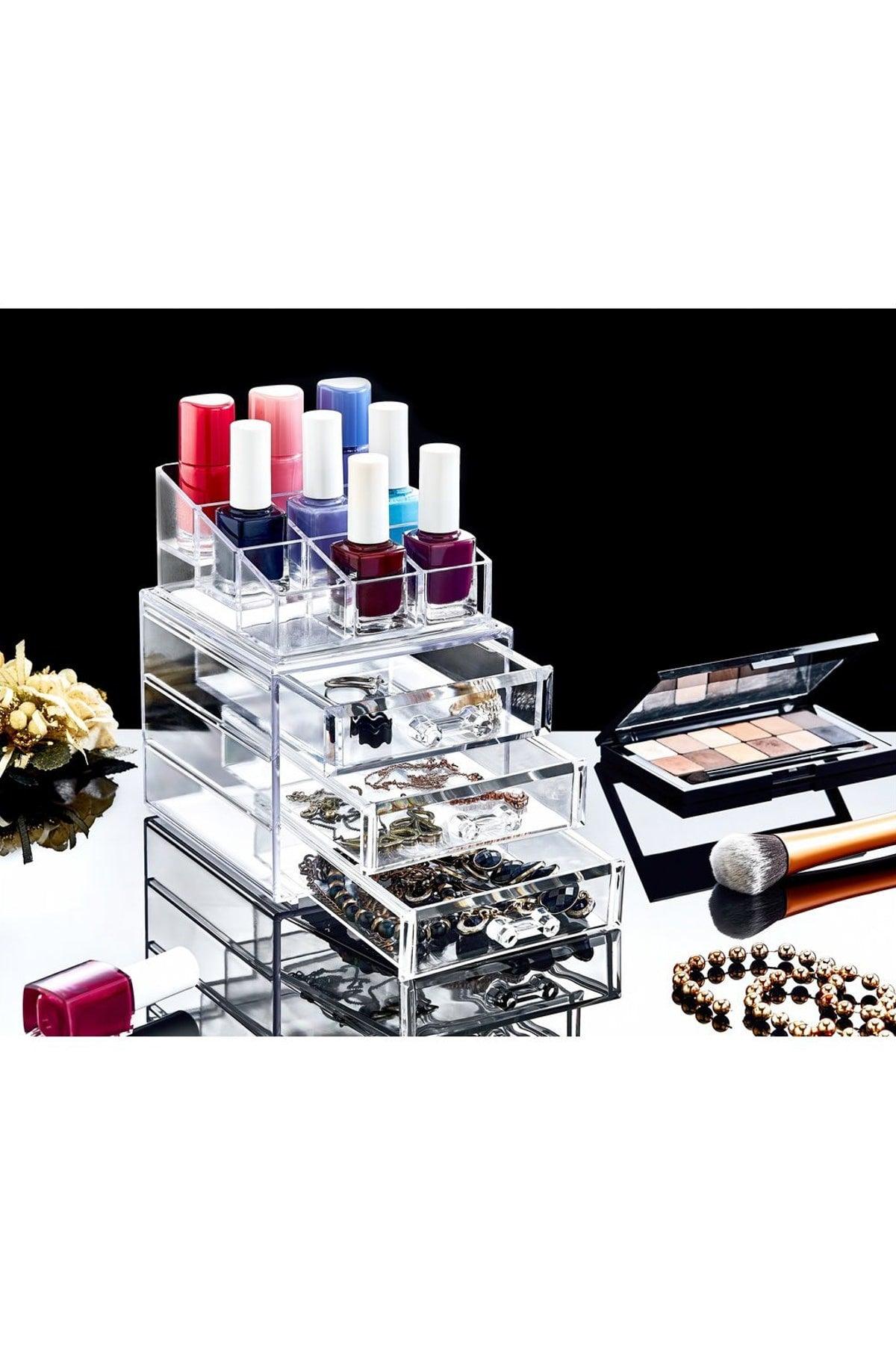 Acrylic luxury 3 Drawers Makeup and Jewelry