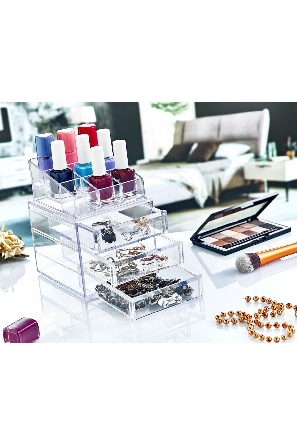 Acrylic luxury 3 Drawers Makeup and Jewelry