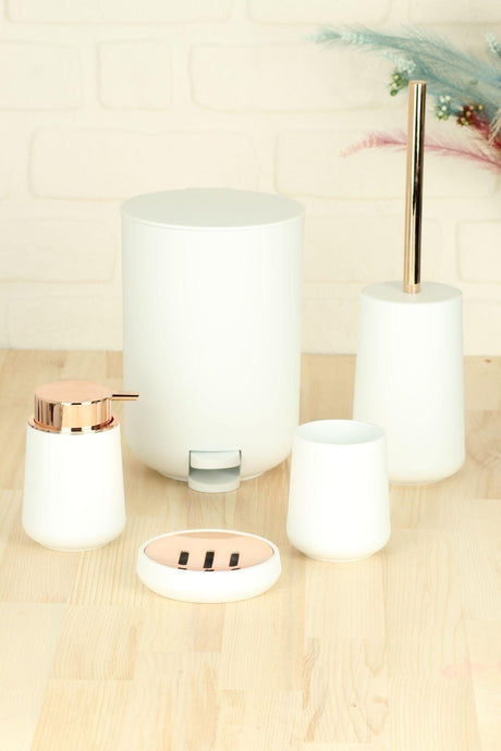 Acrylic Luxury Bathroom Set 5 Pieces White Color